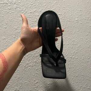 Stylish Black Strappy Sandals